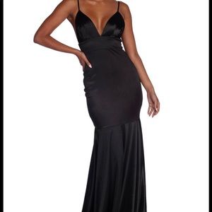 Black, mermaid prom dress